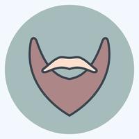 Icon Beard. related to Barbershop symbol. Beauty Saloon. simple illustration vector