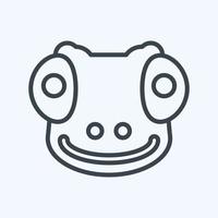 Icon Chameleon. related to Animal Head symbol. simple design editable. simple illustration vector