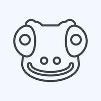 Icon Chameleon. related to Animal Head symbol. simple design editable. simple illustration vector