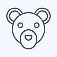 Icon Snow Bear. related to Animal Head symbol. simple design editable. simple illustration vector