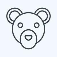 Icon Snow Bear. related to Animal Head symbol. simple design editable. simple illustration vector