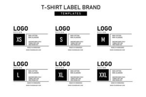 Clothing label tag vector templates design