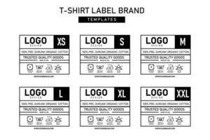 Clothing label tag vector templates design