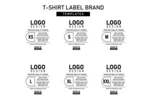 Clothing label tag vector templates design