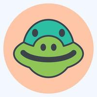 Icon Turtle. related to Animal Head symbol. simple design editable. simple illustration vector