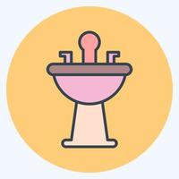Icon Hair Wash Sink. related to Barbershop symbol. Beauty Saloon. simple illustration vector
