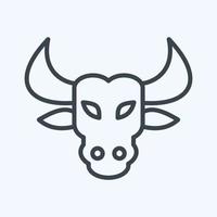 Icon Bull. related to Animal Head symbol. simple design editable. simple illustration vector