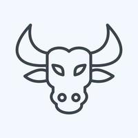 Icon Bull. related to Animal Head symbol. simple design editable. simple illustration vector