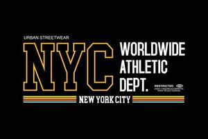 Streetwear nyc quotes design templates vector