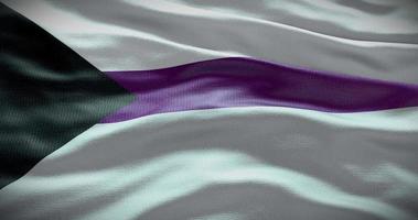 Demisexual symbol motion graphic. Waving flag background 4K video