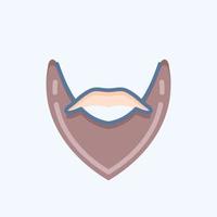 Icon Beard. related to Barbershop symbol. Beauty Saloon. simple illustration vector