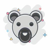 Icon Snow Bear. related to Animal Head symbol. simple design editable. simple illustration vector