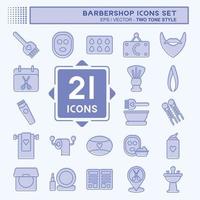 Icon Set Barbershop. related to Education symbol. Beauty Saloon. simple illustration vector