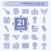 Icon Set Barbershop. related to Education symbol. Beauty Saloon. simple illustration vector