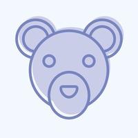 Icon Snow Bear. related to Animal Head symbol. simple design editable. simple illustration vector