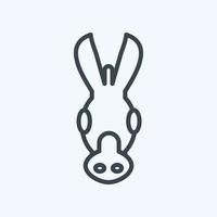Icon Donkey. related to Animal Head symbol. simple design editable. simple illustration vector