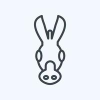 Icon Donkey. related to Animal Head symbol. simple design editable. simple illustration vector