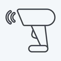 Icon Barcode Scanner. related to Black Friday symbol. shopping. simple illustration vector