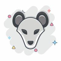 Icon Hyena. related to Animal Head symbol. simple design editable. simple illustration vector