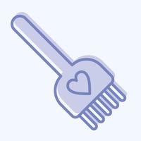 Icon Hair Dye Brush. related to Barbershop symbol. Beauty Saloon. simple illustration vector