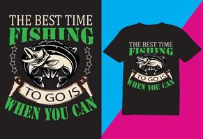 mejor pesca, camiseta, diseño, para pescar amante vector