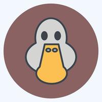 Icon Duck. related to Animal Head symbol. simple design editable. simple illustration vector