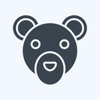 Icon Snow Bear. related to Animal Head symbol. simple design editable. simple illustration vector