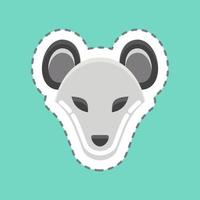 Icon Hyena. related to Animal Head symbol. simple design editable. simple illustration vector