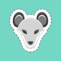 Icon Hyena. related to Animal Head symbol. simple design editable. simple illustration vector