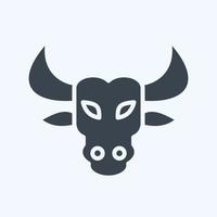 Icon Bull. related to Animal Head symbol. simple design editable. simple illustration vector