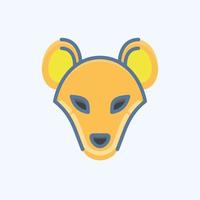 Icon Hyena. related to Animal Head symbol. simple design editable. simple illustration vector