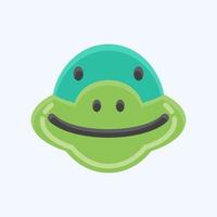 Icon Turtle. related to Animal Head symbol. simple design editable. simple illustration vector