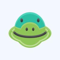 Icon Turtle. related to Animal Head symbol. simple design editable. simple illustration vector