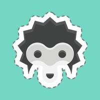 Icon hedgehog. related to Animal Head symbol. simple design editable. simple illustration vector