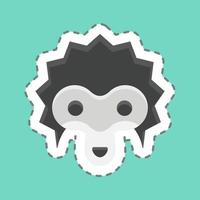 Icon hedgehog. related to Animal Head symbol. simple design editable. simple illustration vector