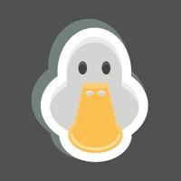 Icon Duck. related to Animal Head symbol. simple design editable. simple illustration vector