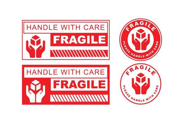 Fragile sticker design