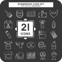 Icon Set Barbershop. related to Education symbol. Beauty Saloon. simple illustration vector