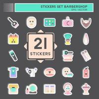 Icon Set Barbershop. related to Education symbol. Beauty Saloon. simple illustration vector