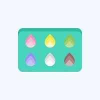 Icon Color Sample. related to Barbershop symbol. Beauty Saloon. simple illustration vector
