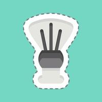 Icon Shaving Brush. related to Barbershop symbol. Beauty Saloon. simple illustration vector