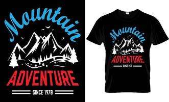 ilustración de montaña, aventura al aire libre. gráfico vectorial para camisetas y otros usos. vector