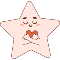 cute star with heart png