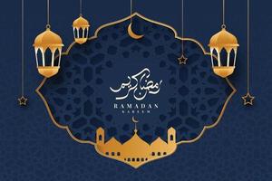 Ramadan kareem islamic ornamental background illustration template design vector