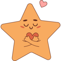 cute star with heart png