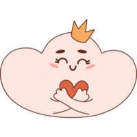 cute cloud with heart png