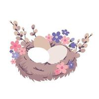 SPRING NEST EGG vector