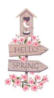 SPRING POINTER BIRDHOUSE vector