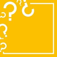 Square background with question mark illustration. vector
