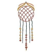 Boho dreamcatcher with feathers vector